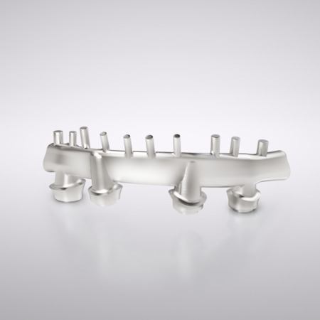 Implantatbasisstrukturen, 2x bis 10x okklusal verschraubt, CoCr, mit Modellvermessung 