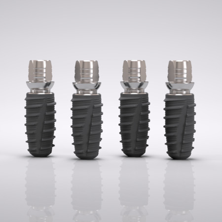 iSy® Implant, with pre-mounted implant base, set of 4 