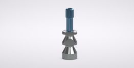 Impression cap for Multi-unit abutment, open tray, incl. holding screw blue anodized 