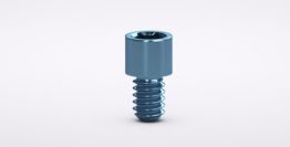 Prosthetic screws, short, for Multi-unit abutment, hex, blue anodized, M1.4 (5 units) 